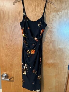 nine britton abigail knit midi dress Nine Britton Abigail Brushed Knit Fitted Midi Dress Sleeveless in Navy | Women's Regular Size Small | Polyester
